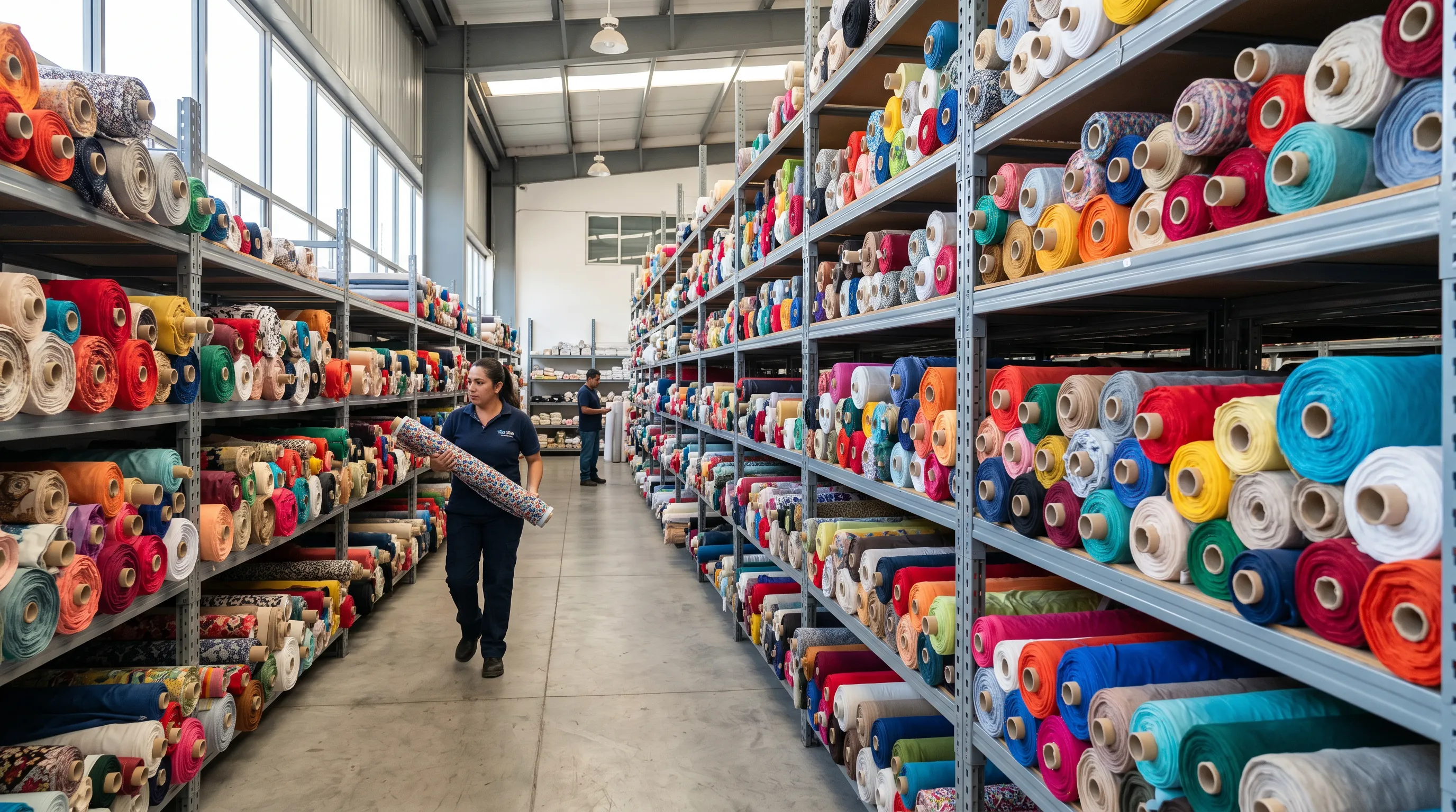 Surtido de telas en colores variados